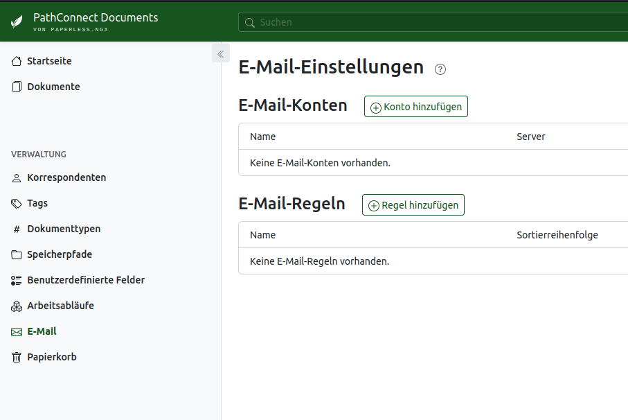 E-Mail Account hinzufügen